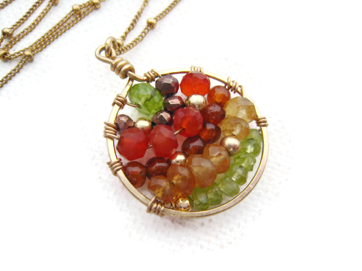Mosaic Gemstone Necklace - Sienna Grace Jewelry | Pretty Little Handcrafted Sparkles