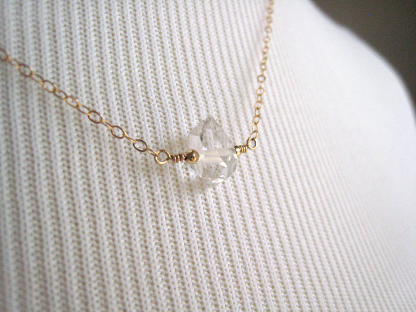 Herkimer Diamond Necklace - Sienna Grace Jewelry | Pretty Little Handcrafted Sparkles