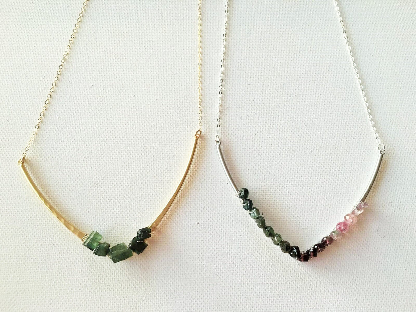 Organic Nugget Necklace Raw Petrol Tourmaline - Sienna Grace Jewelry | Pretty Little Handcrafted Sparkles