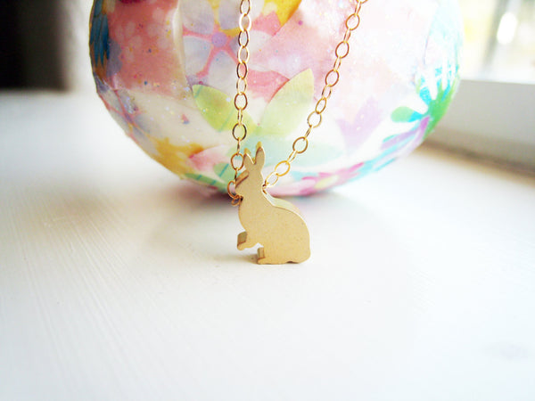 Little Bunny Rabbit Necklace Gold Rabbit Jewelry - Sienna Grace Jewelry | Pretty Little Handcrafted Sparkles