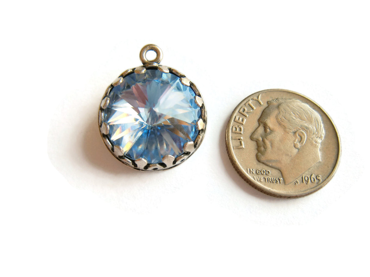 Swarovski Blue Crystal Necklace in Sterling Silver - Sienna Grace Jewelry | Pretty Little Handcrafted Sparkles