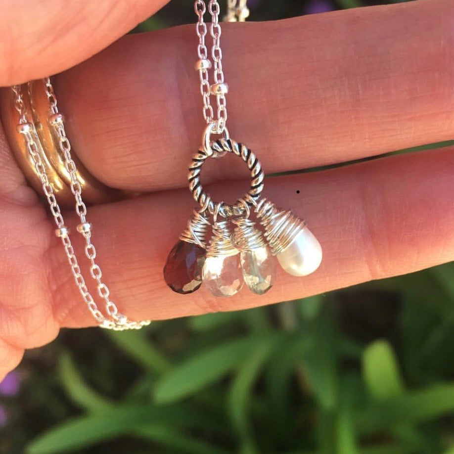 Mothers Necklace Birthstone Keepsake Jewelry For Mom Grandmother