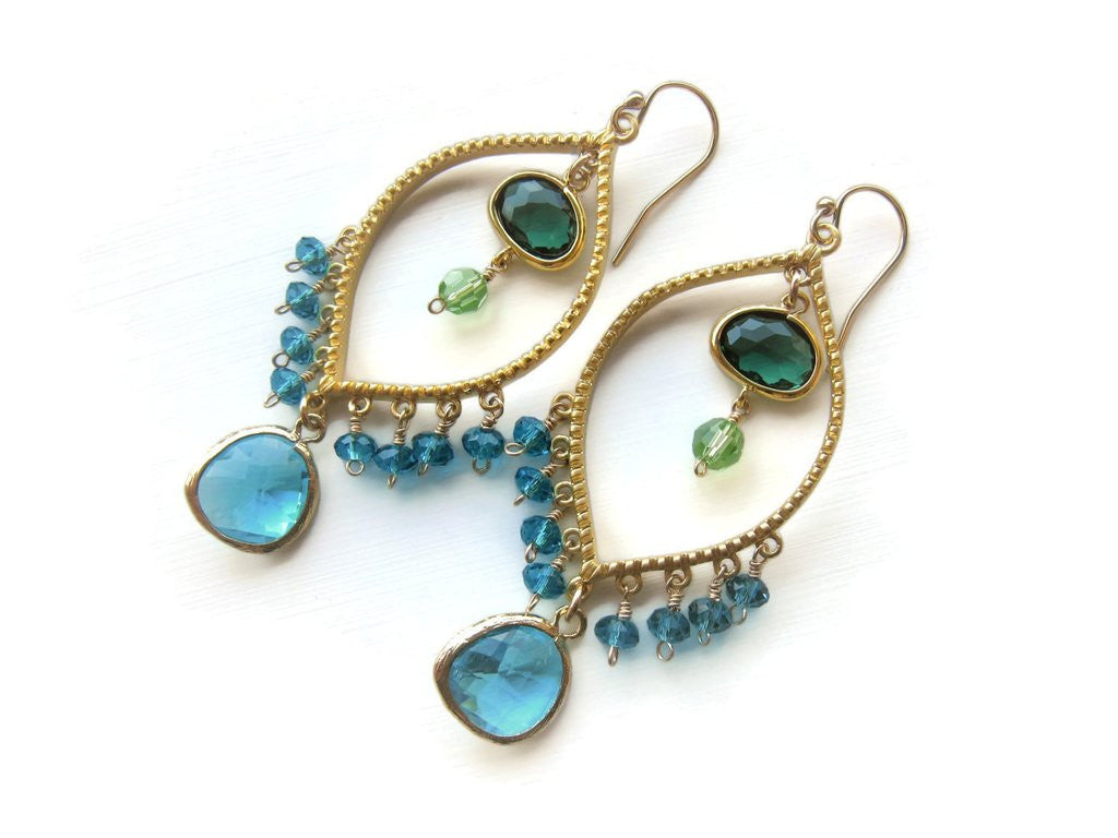 Bollywood Crystal Chandelier Earrings