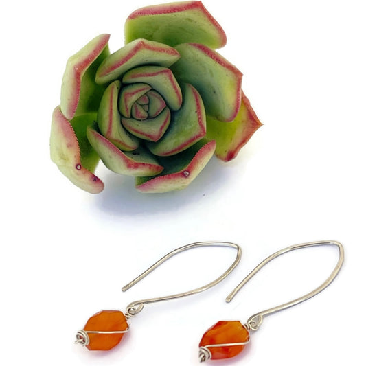 Carnelian Drop Earrings