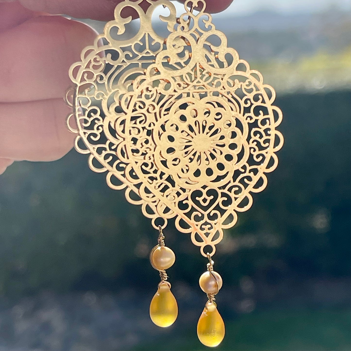 Filigree Bohemian Statement Earrings