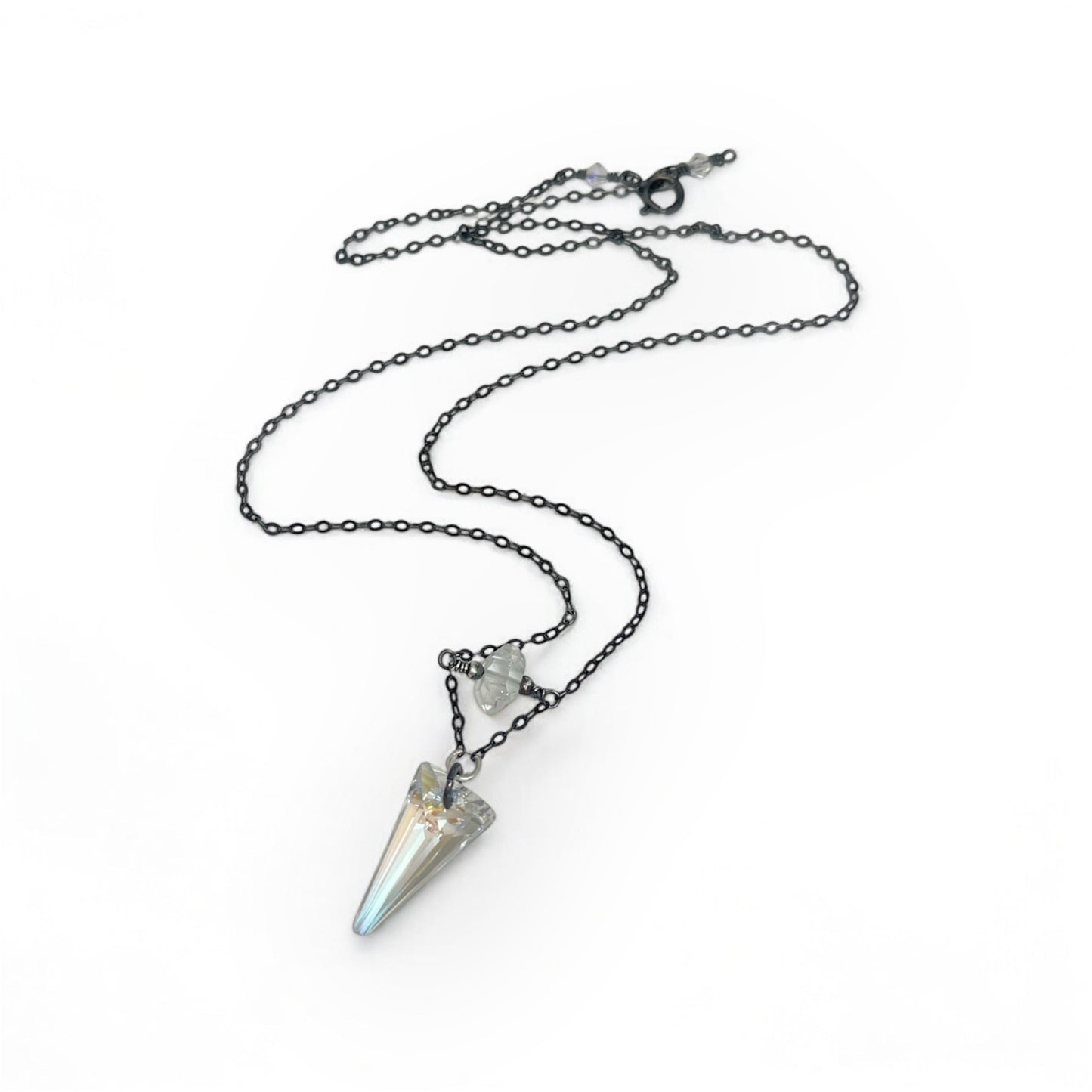 As Seen on The Vampire Diaries TVD Season 7 Caroline's Silver Crystal Spike