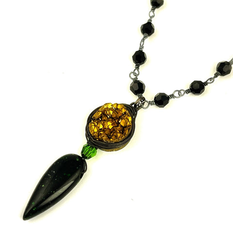 As Seen on The Vampire Diaries Bonnie Bennett's Druzy Spike Necklace