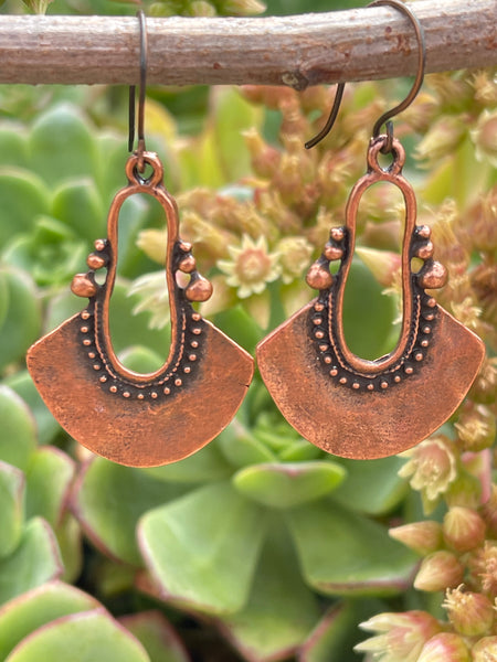 Copper or Silver Bohemian Style Earrings