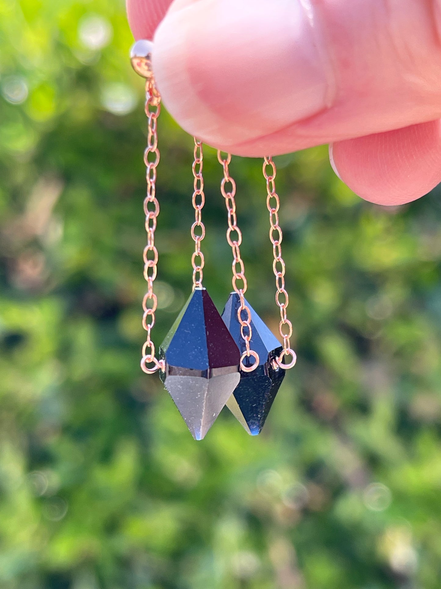 Minimalist Black Crystal Spike Earrings