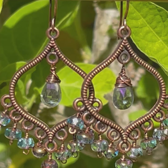 Czech Glass Copper Earrings - Sienna Grace Jewelry