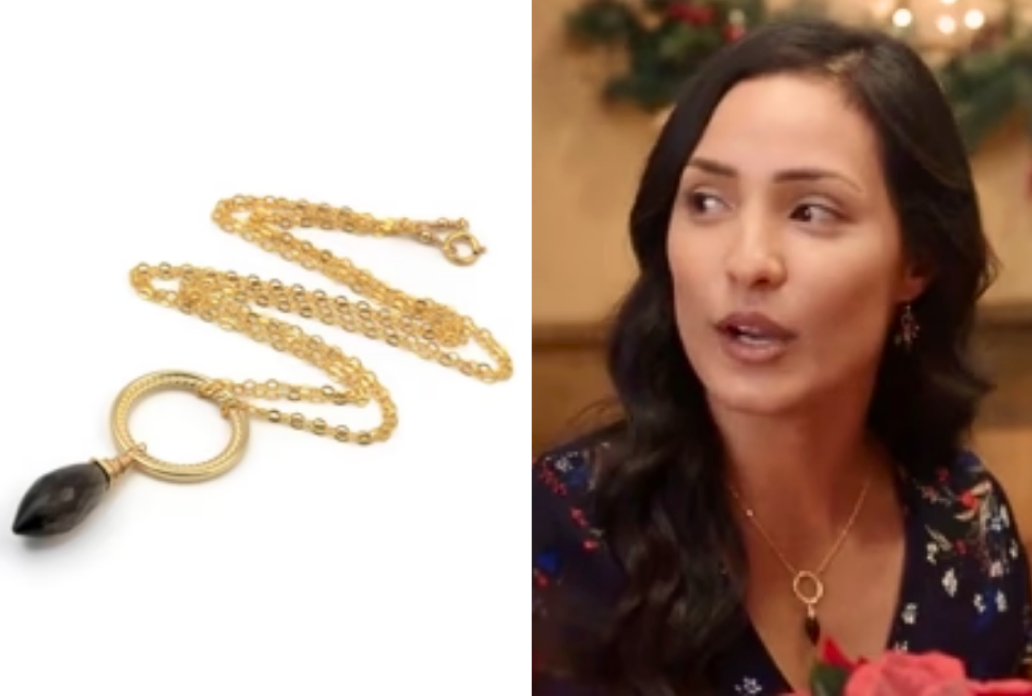 Actress wearing Sienna Grace Jewelry's necklace in Lifetime movie