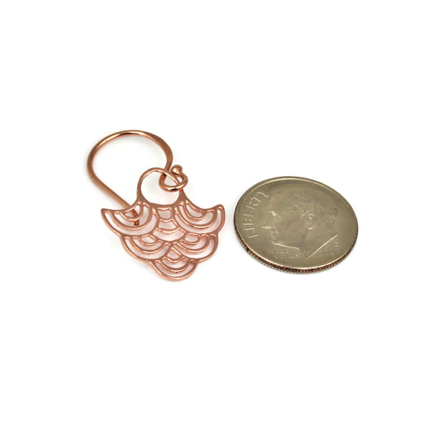 Rose Gold Cloud Dangle Earrings Billow - Sienna Grace Jewelry