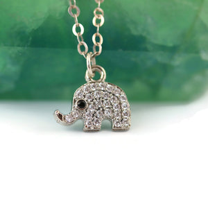 Little Elephant CZ Charm Necklace