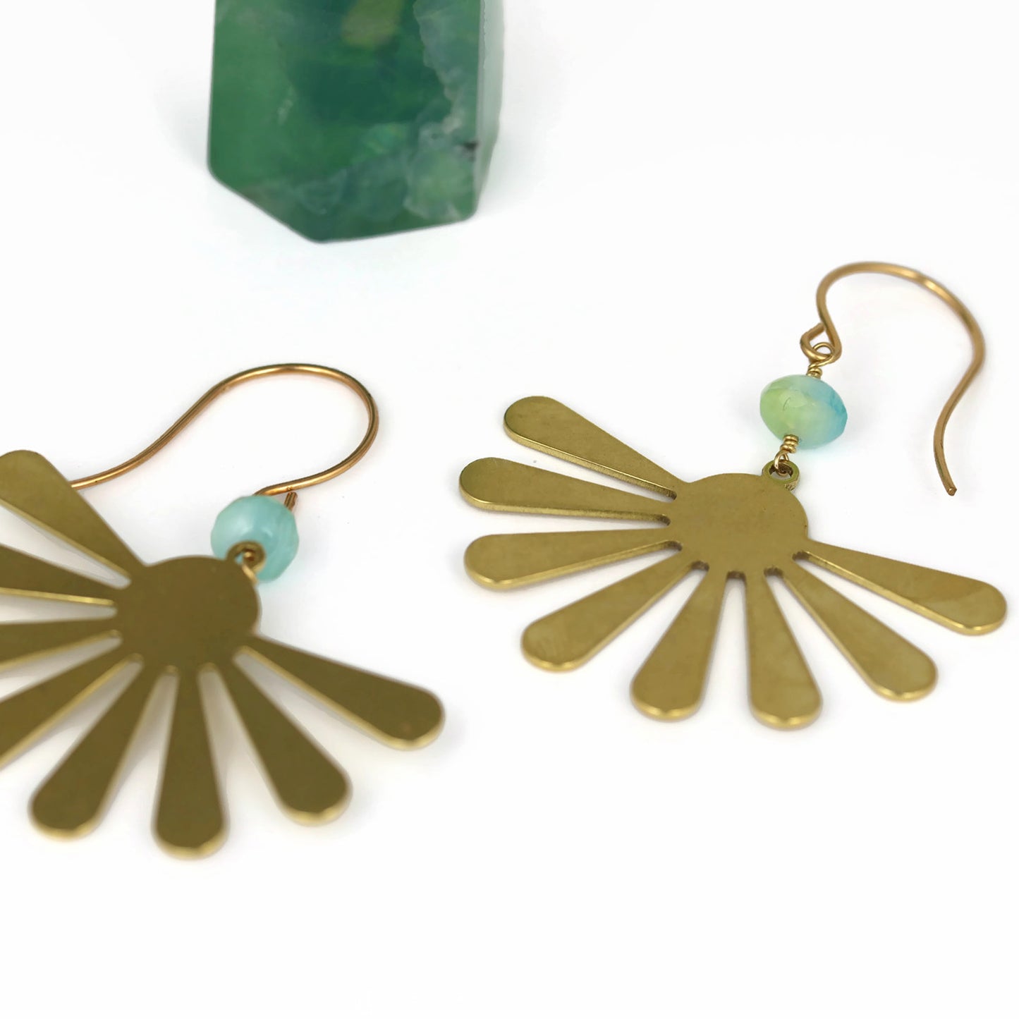 Flower Power Brass Earrings - Sienna Grace Jewelry