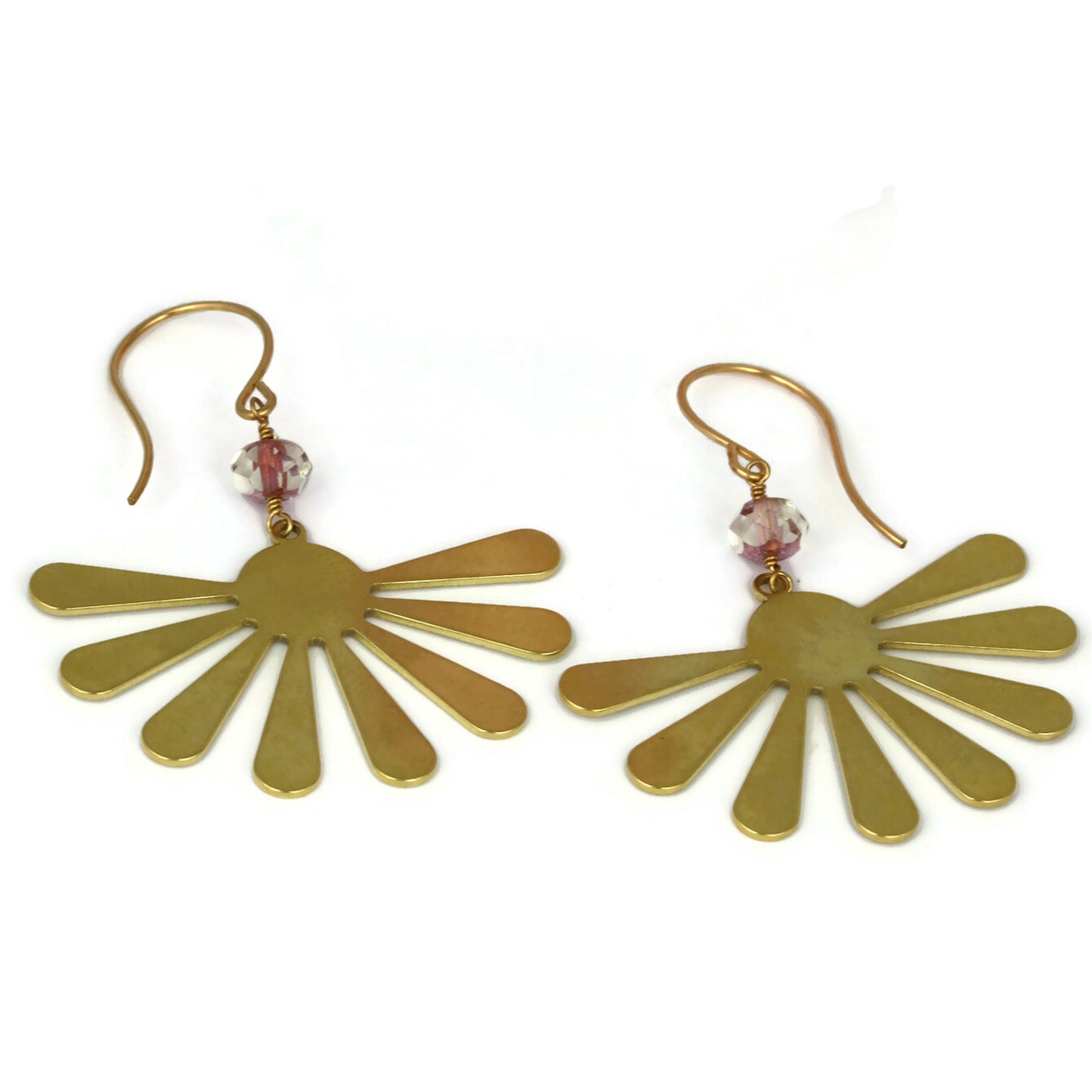 Flower Power Brass Earrings - Sienna Grace Jewelry