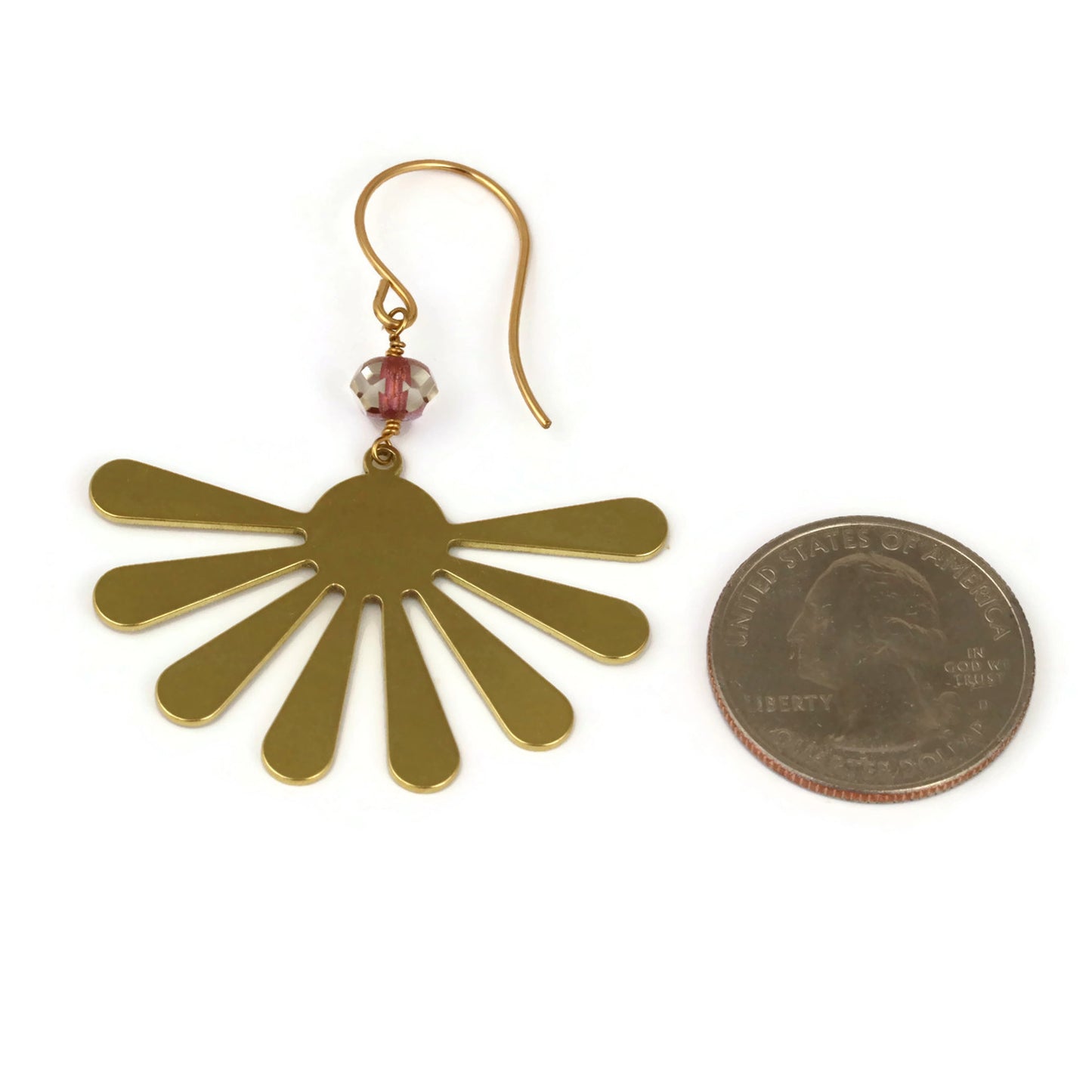 Flower Power Brass Earrings - Sienna Grace Jewelry