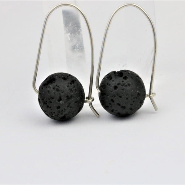 Lava Bead Earrings Essential Oils Jewelry - Sienna Grace Jewelry