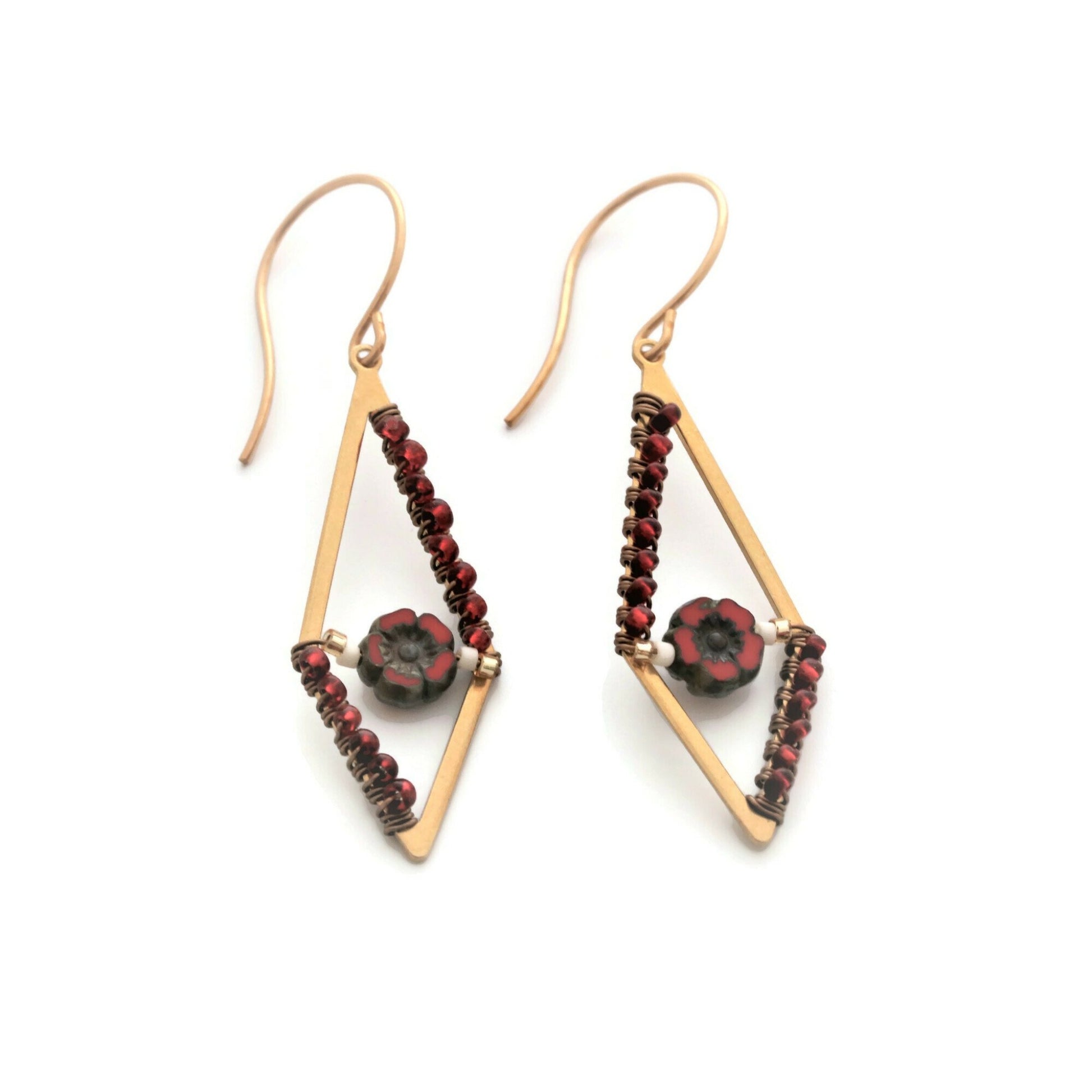 Blooming Rhombus Earrings - Sienna Grace Jewelry