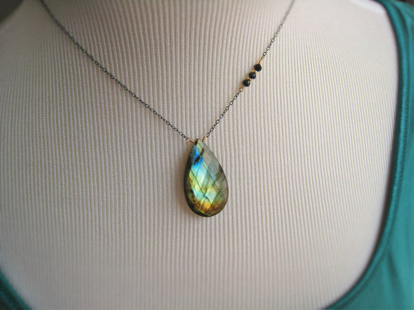 Labradorite Necklace Customize Your Pendant Necklace - Sienna Grace Jewelry | Pretty Little Handcrafted Sparkles