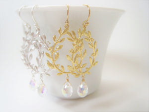 Gold Laurel Leaf Earrings - Sienna Grace Jewelry | Pretty Little Handcrafted Sparkles