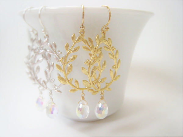 Silver Laurel Leaf Earrings - Sienna Grace Jewelry | Pretty Little Handcrafted Sparkles