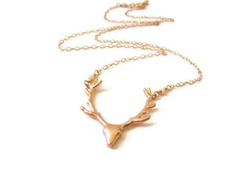 As Seen On Pretty Little Liars Rose Gold Deer Necklace - Sienna Grace Jewelry | Pretty Little Handcrafted Sparkles