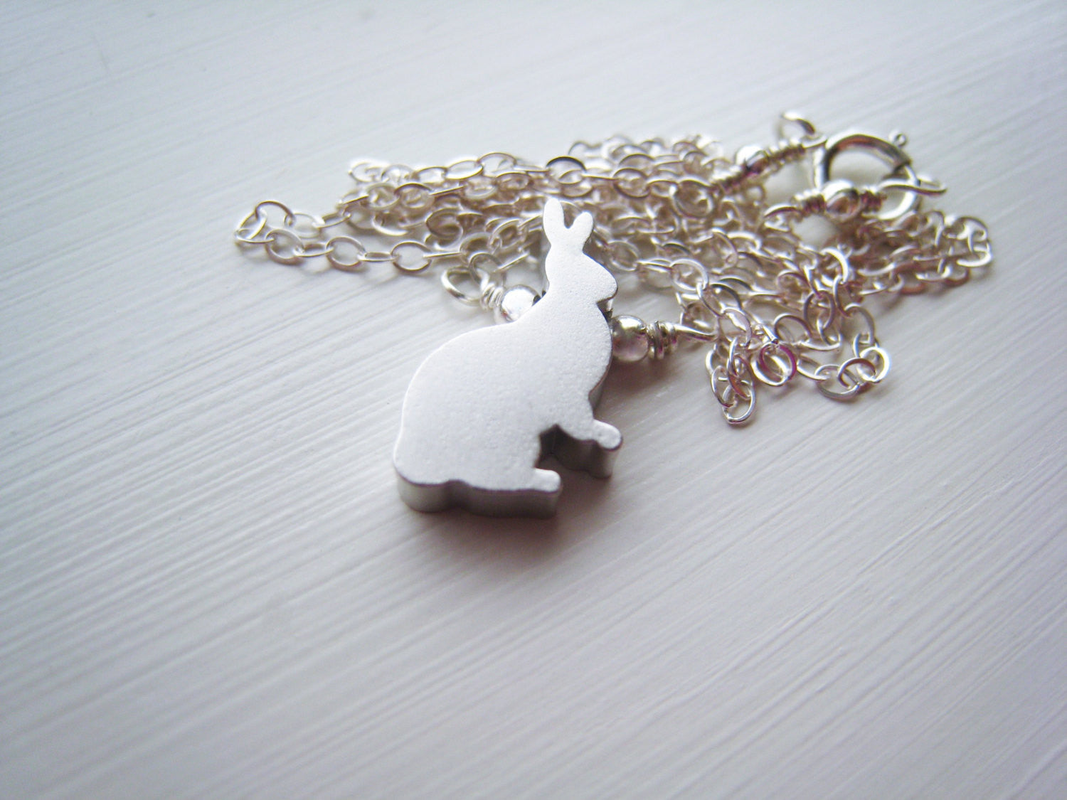 Silver Bunny Rabbit Necklace Woodland Rabbit Jewelry - Sienna Grace Jewelry | Pretty Little Handcrafted Sparkles