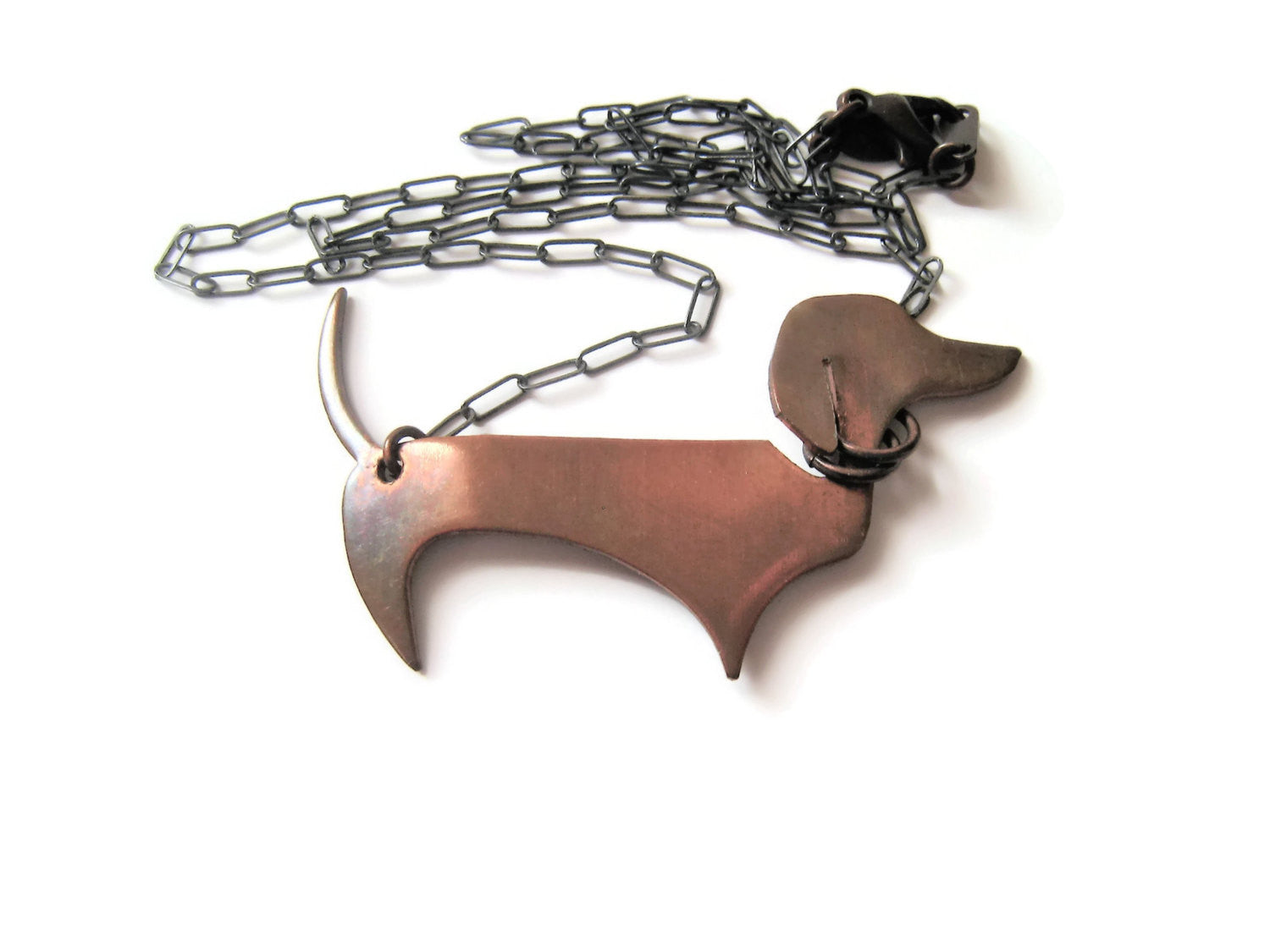 Dachshund Necklace Vintage Copper Sausage Dog Jewelry - Sienna Grace Jewelry | Pretty Little Handcrafted Sparkles