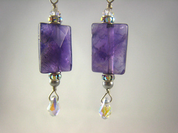 Purple Amethyst Natural Amethyst Earrings - Sienna Grace Jewelry | Pretty Little Handcrafted Sparkles