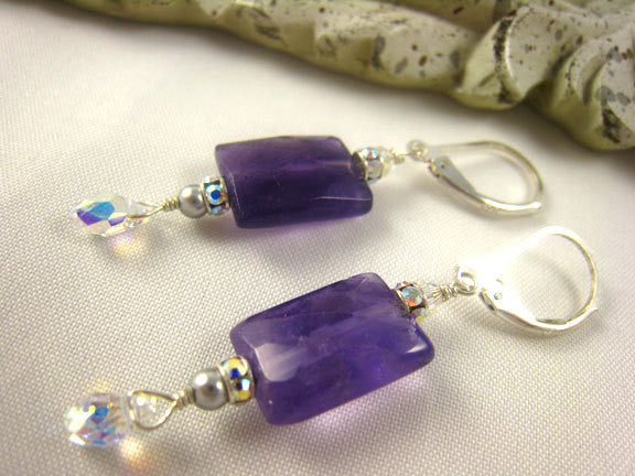 Purple Amethyst Natural Amethyst Earrings - Sienna Grace Jewelry | Pretty Little Handcrafted Sparkles