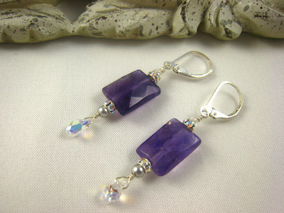 Purple Amethyst Natural Amethyst Earrings - Sienna Grace Jewelry | Pretty Little Handcrafted Sparkles