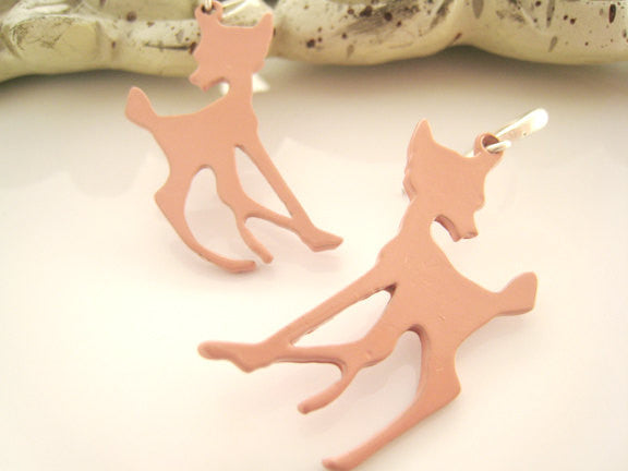 Pink Deer Earrings Bambi Woodland Nature Jewelry - Sienna Grace Jewelry | Pretty Little Handcrafted Sparkles