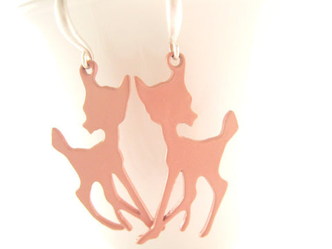 Pink Deer Earrings Bambi Woodland Nature Jewelry - Sienna Grace Jewelry | Pretty Little Handcrafted Sparkles