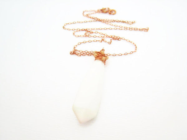 Vintage White Czech Glass Necklace - Sienna Grace Jewelry | Pretty Little Handcrafted Sparkles