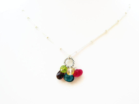 Mothers Necklace Birthstone Keepsake Jewelry For Mom Grandmother - Sienna Grace Jewelry | Pretty Little Handcrafted Sparkles