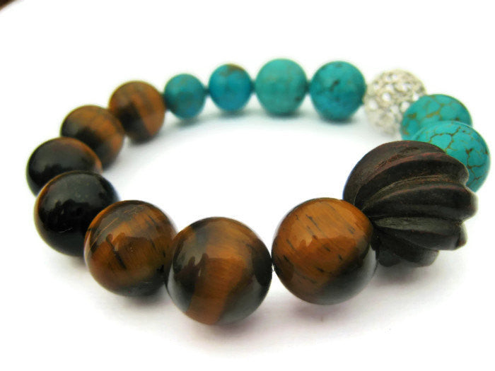 Tigers Eye Stackable Stretch Bracelet - Sienna Grace Jewelry | Pretty Little Handcrafted Sparkles