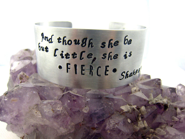 Shakespeare Hand Stamped Cuff Bracelet - Sienna Grace Jewelry | Pretty Little Handcrafted Sparkles