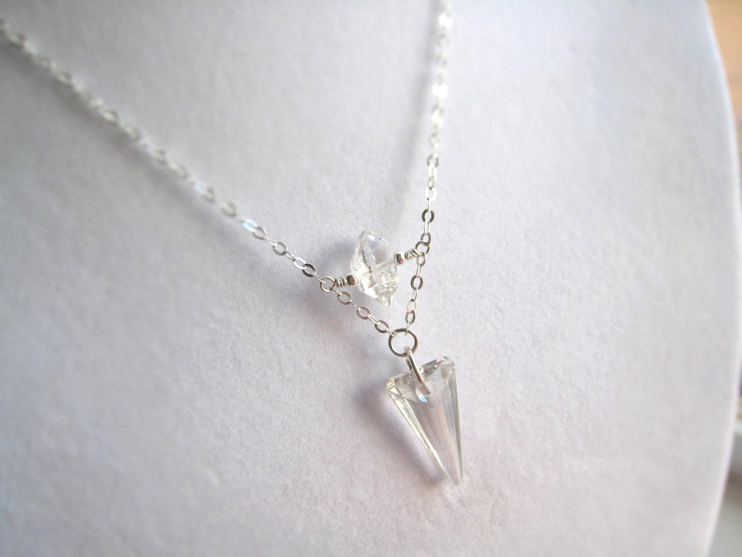 As Seen on The Vampire Diaries TVD Season 7 Caroline's Swarovski Silver Crystal Spike - Sienna Grace Jewelry | Pretty Little Handcrafted Sparkles