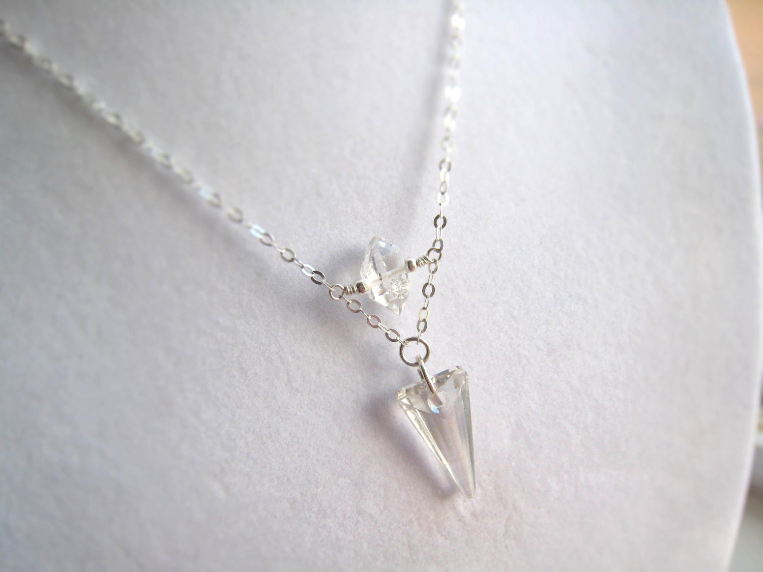 As Seen on The Vampire Diaries TVD Season 7 Caroline's Swarovski Silver Crystal Spike - Sienna Grace Jewelry | Pretty Little Handcrafted Sparkles