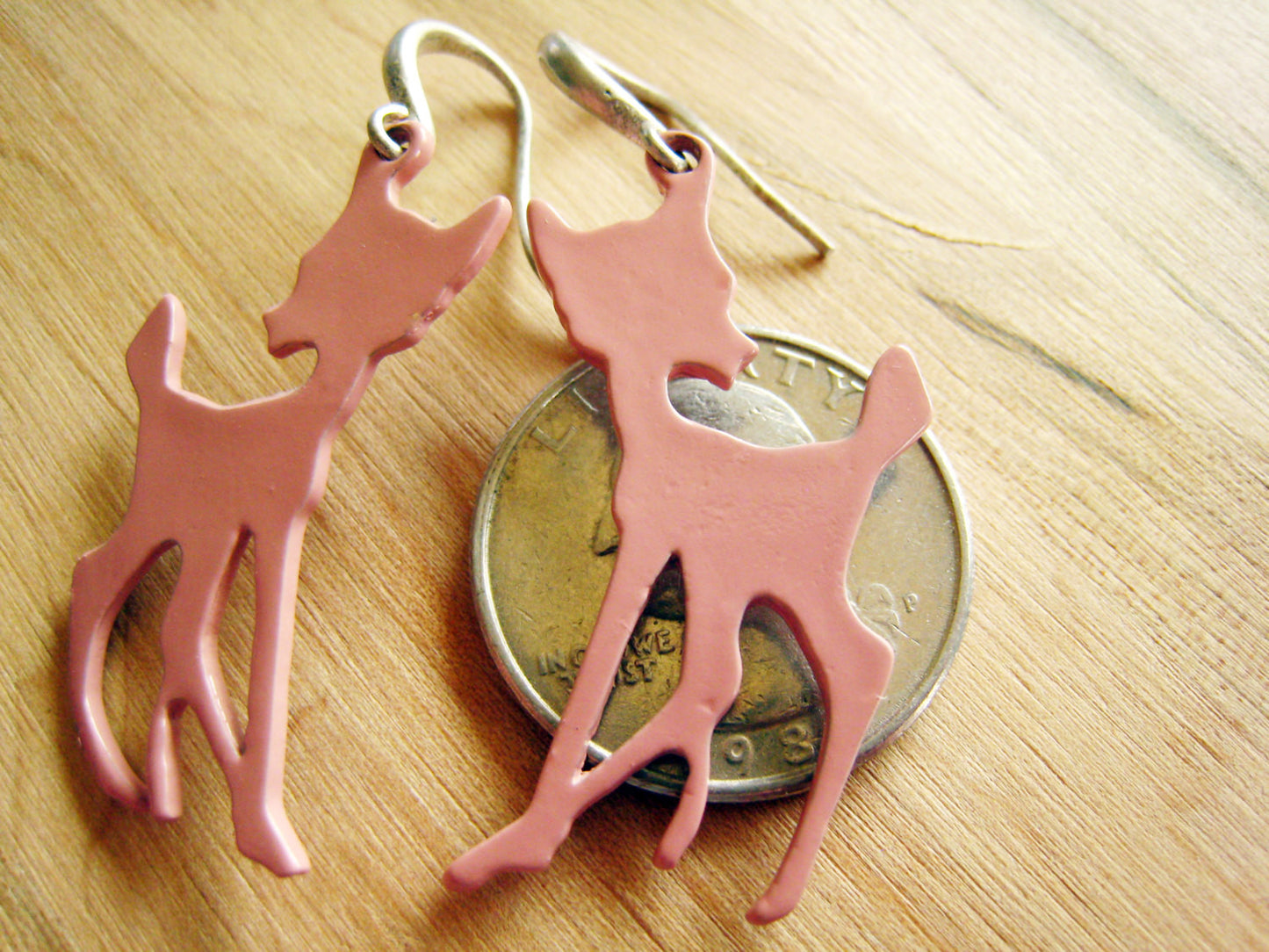 Pink Deer Earrings Bambi Woodland Nature Jewelry - Sienna Grace Jewelry | Pretty Little Handcrafted Sparkles