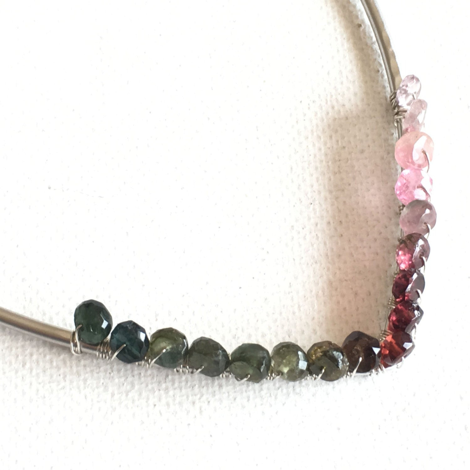 Watermelon Tourmaline Necklace Minimalist Style - Sienna Grace Jewelry | Pretty Little Handcrafted Sparkles