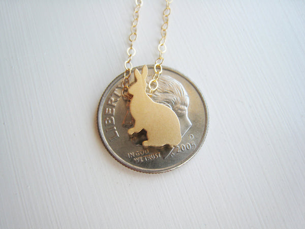 Little Bunny Rabbit Necklace Gold Rabbit Jewelry - Sienna Grace Jewelry | Pretty Little Handcrafted Sparkles