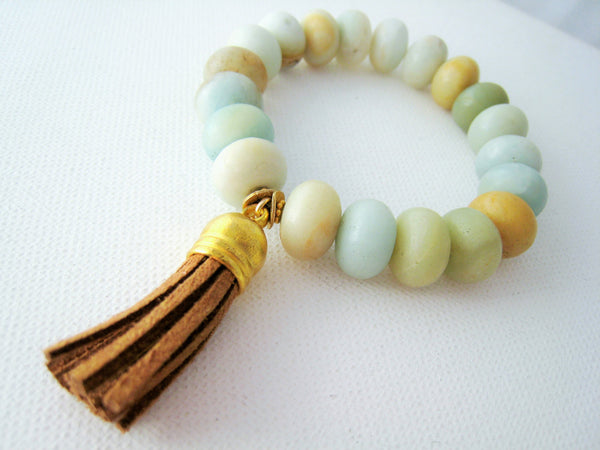 Amazonite Stretch Stacking Bracelet - Sienna Grace Jewelry | Pretty Little Handcrafted Sparkles