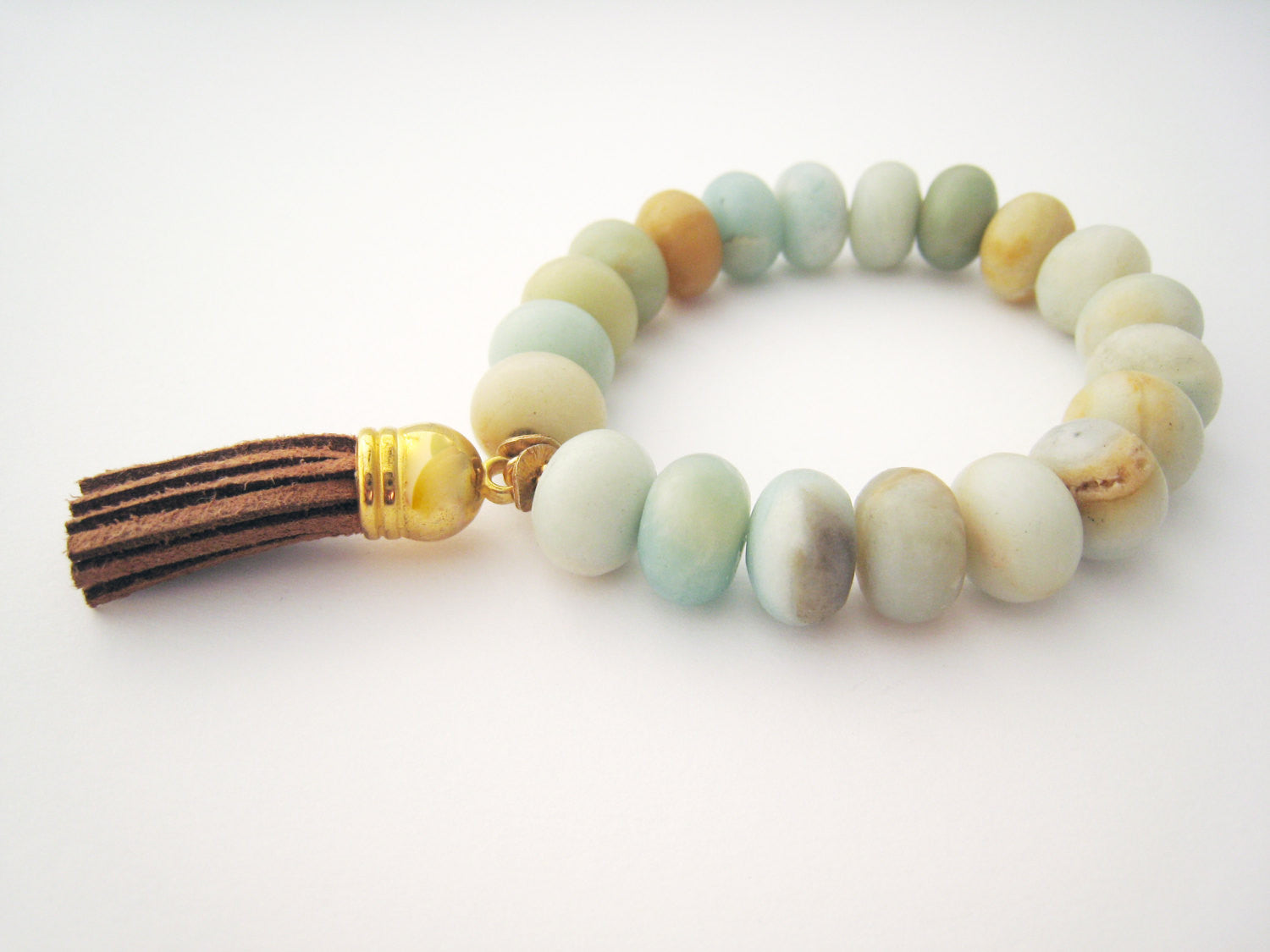 Amazonite Stretch Stacking Bracelet - Sienna Grace Jewelry | Pretty Little Handcrafted Sparkles