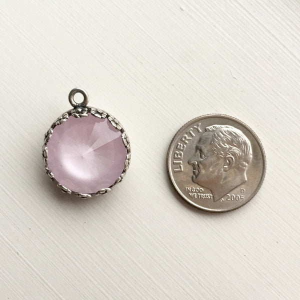 Swarovski Pink Rose Crystal Necklace - Sienna Grace Jewelry | Pretty Little Handcrafted Sparkles