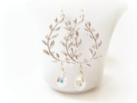 Silver Laurel Leaf Earrings - Sienna Grace Jewelry | Pretty Little Handcrafted Sparkles