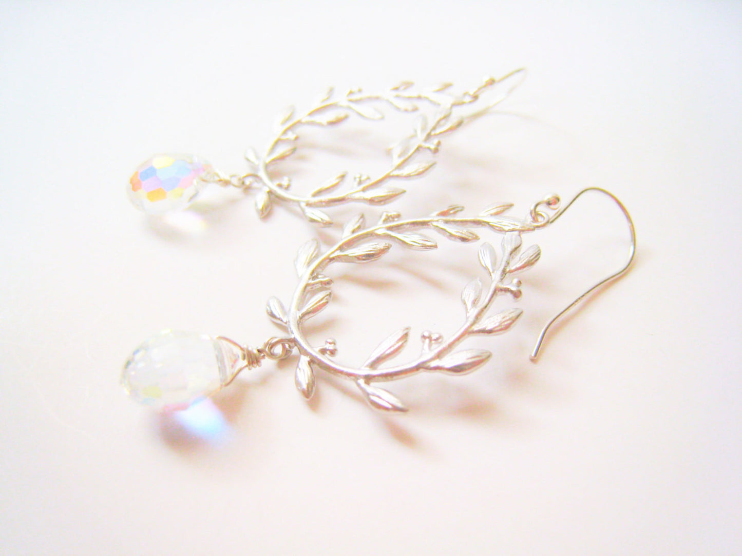 Silver Laurel Leaf Earrings - Sienna Grace Jewelry | Pretty Little Handcrafted Sparkles