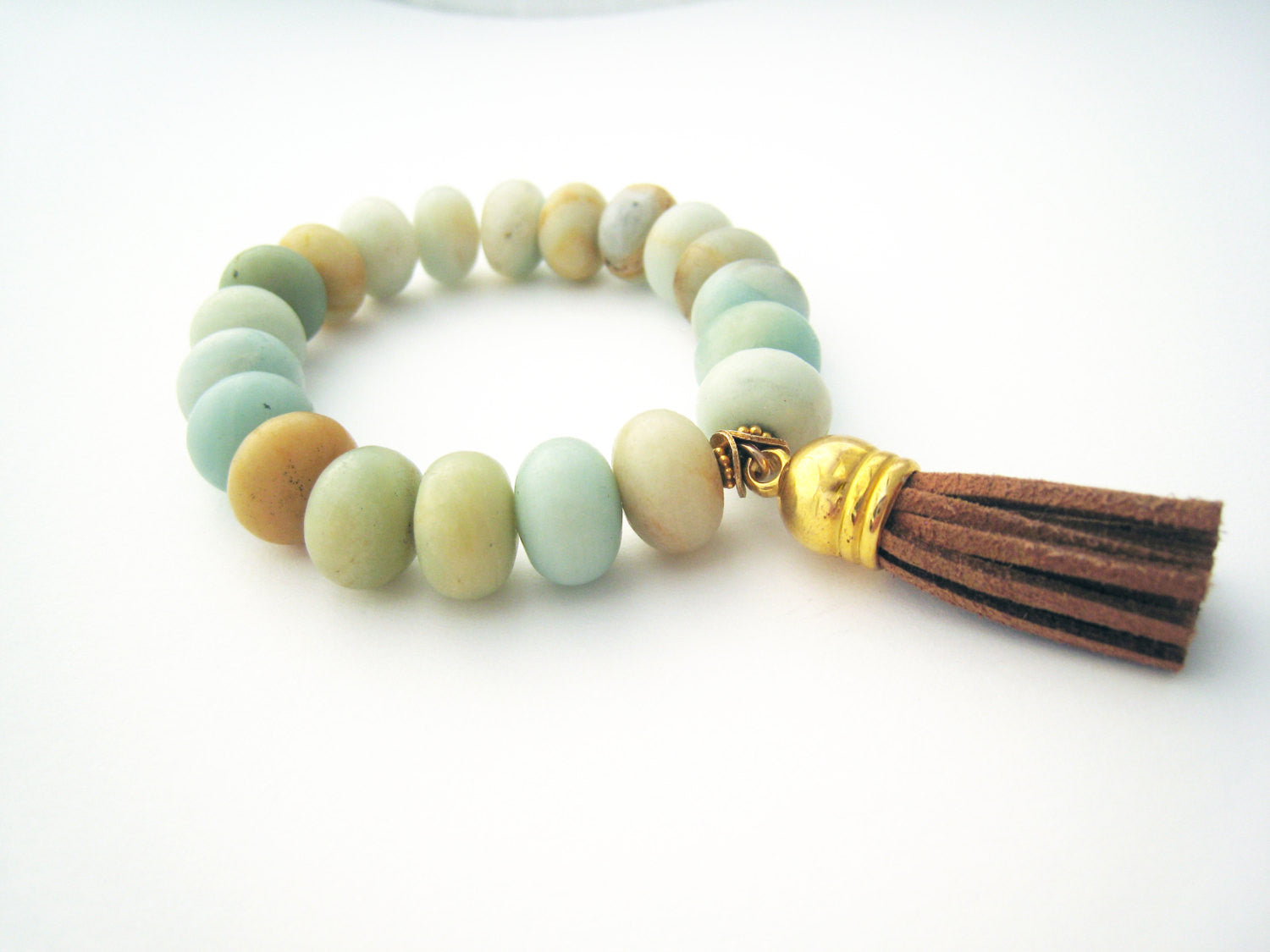 Amazonite Stretch Stacking Bracelet - Sienna Grace Jewelry | Pretty Little Handcrafted Sparkles