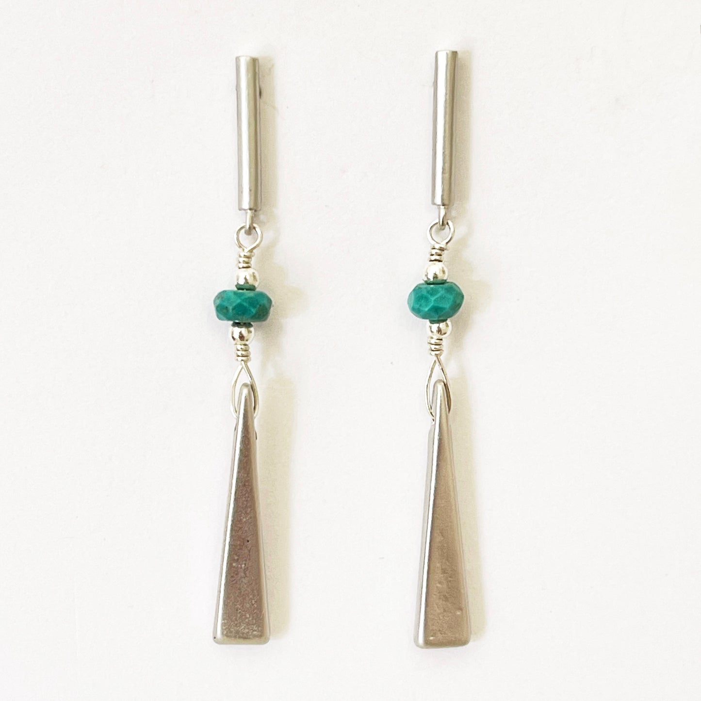 As Seen On The Young And The Restless Linear Turquoise Bar Earrings