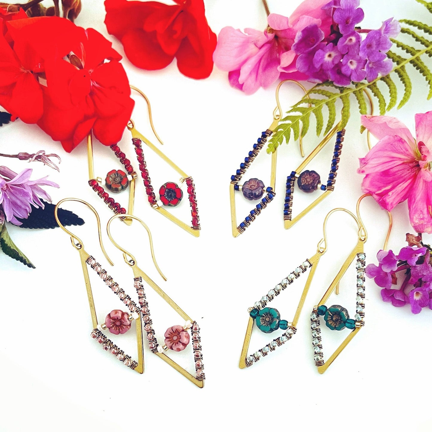 Blooming Rhombus Earrings